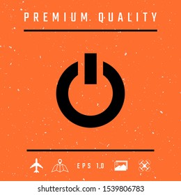Power button icon. Graphic elements for your design