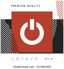 Power button icon. Graphic elements for your design