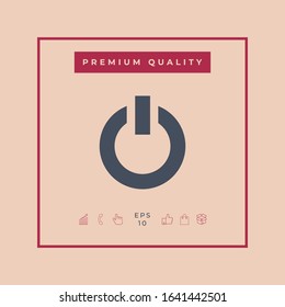 Power button icon. Graphic elements for your design