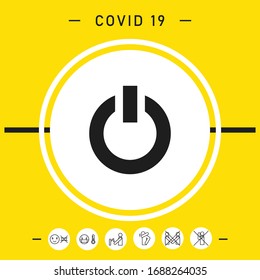 Power button icon. Graphic elements for your design