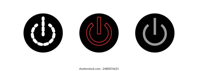 Power button icon. Power Button illustration Design, art concept element design, vector flat abstract art design. Eps 10.