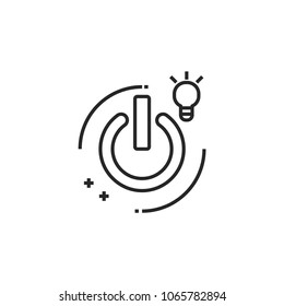 Power button icon. Intelligent power symbol modern, simple, vector, icon for website design, mobile app, ui. Vector Illustration
