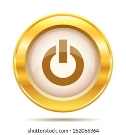 Power button icon. Internet button on white background. EPS10 vector. 