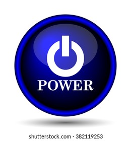 Power button icon. Internet button on white background. EPS10 vector