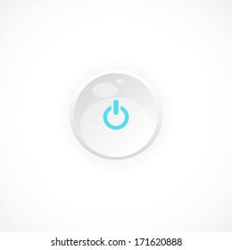 Power button, icon isolated on a white background for your design, vector illustration