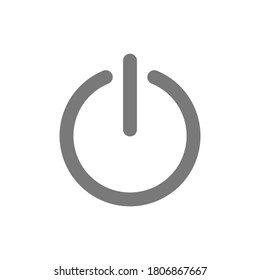 power button icon isolated on white background. vector illustration 