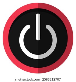 Power button icon isolated on white background.