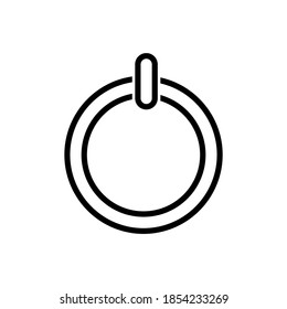 icono de botón de encendido símbolo de signo aislado ilustración vectorial - con iconos de contorno de estilo