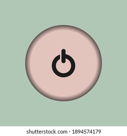 icono de botón de encendido, icono de signo de botón de encendido aislado, ilustración de vector