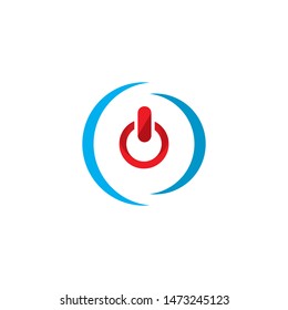power button icon. Logo element illustration.power button symbol design. colored collection. power button concept. Can be used in web and mobile