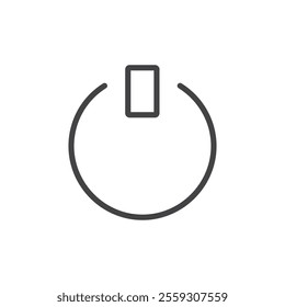 Power button icon Logo symbol outline set