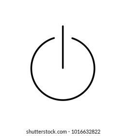 Power button icon in minimal design on white background,vector illustration.