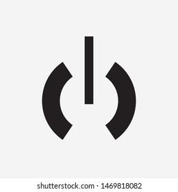 Power button icon. New trendy power button vector illustration symbol.
