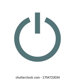 Power button icon off on. Energy  outline illustration isolated on white.
