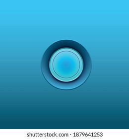 Power button icon on blue background. Start sign. Set icons in square buttons. Vector Illustration.eps 10. 