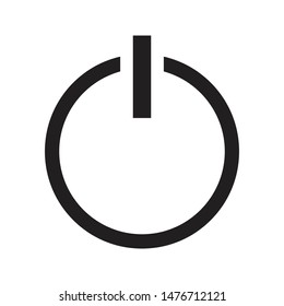 Power button icon. on off black icon on isolated background vector illustration.
