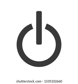 Power button icon for on or off in simple vector style
