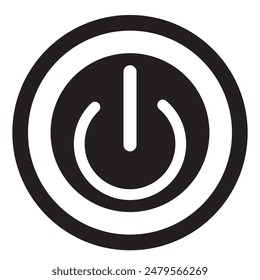 Power button icon.  On and off button icon on white background. vector illustration .