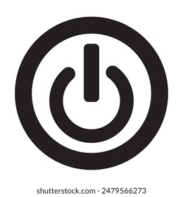 Power button icon.  On and off button icon on white background. vector illustration .