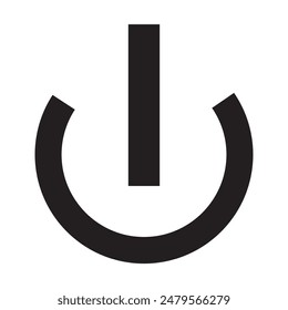 Power button icon.  On and off button icon on white background. vector illustration .