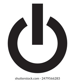 Icono de Botón eléctrico.  Icono de Botón encendido y apagado sobre fondo blanco. Ilustración vectorial .