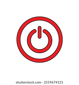 Icono de Botón de energía, interruptor de encendido y apagado, ilustración de Arte vectorial de símbolo de energía.