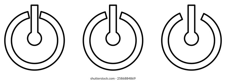 Power Button Icon, Power On Off Switch icon set. Power Button Icon set vector illustration eps 888