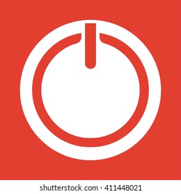 Power Button icon on red background.