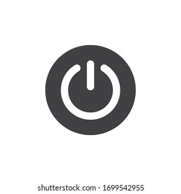 Power button icon on white background - Shutterstock ID 1699542955