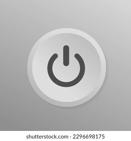 Power button icon on white background. Web buttons for banner sites. On Off icon interface. Vector illustration