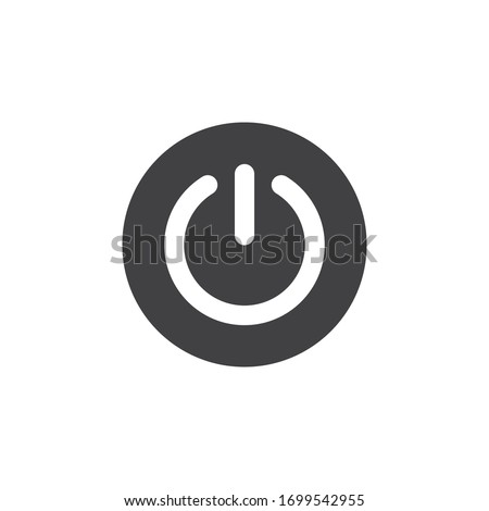 Power button icon on white background