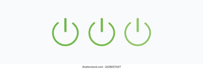 Power Button Icon. On-off icon. Set of power buttons. Vector illustration.