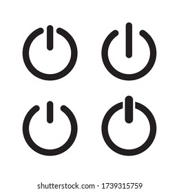 Power button icon, On/Off switch, Power icon vector Illustration on the white background.