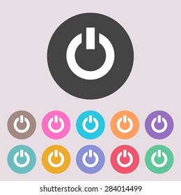 Power Button Icon. Set Of Colored Icons.