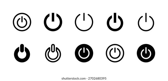 Botão Liga/Desliga Definir Linha e Estilo Sólido para Controle de Dispositivo