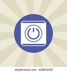 power button icon. sign design. background