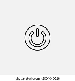 Vector de signo de icono de botón de encendido,Símbolo, ilustración de logotipo para web y móvil