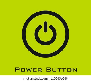 Power button icon signs