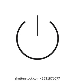 Power button icon Simple thin outline