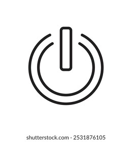 Power button icon Simple thin outline