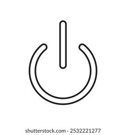 Power button icon. simple thin line icon.