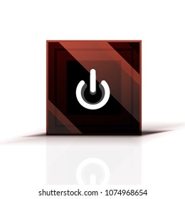 Power button icon, start symbol, web design UI or application design element. Vector illustration