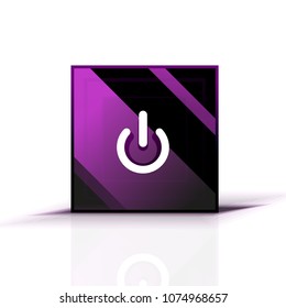 Power button icon, start symbol, web design UI or application design element. Vector illustration