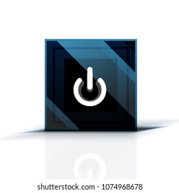 Power button icon, start symbol, web design UI or application design element. Vector illustration