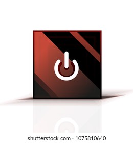 Power button icon, start symbol, web design UI or application design element. Vector illustration