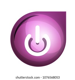 Power button icon, start symbol, vector illustration