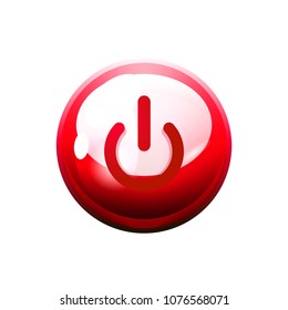 Power button icon, start symbol, vector illustration