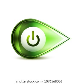 Power button icon, start symbol, vector illustration