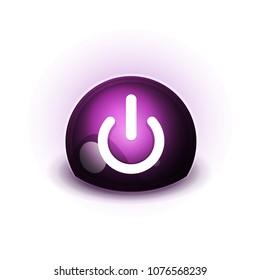 Power button icon, start symbol, vector illustration