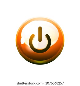 Power button icon, start symbol, vector illustration